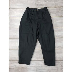 Kedem Sasson Black Cargo Pants Womens 2 Cotton Lycra Elastic Waist Israel